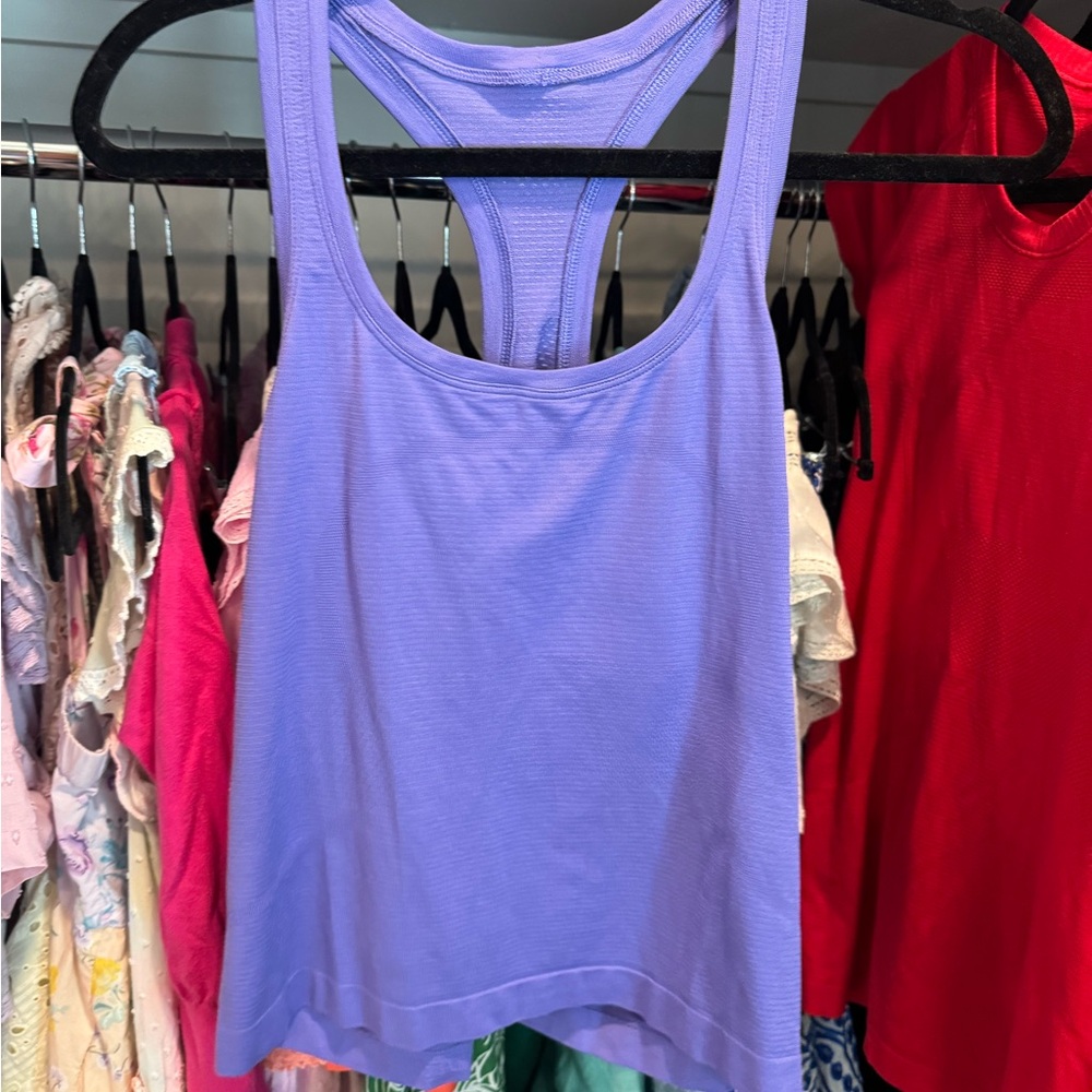 Purple Lululemon Swiftly Tech 2.0 Cropped